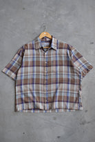 Wedgefield Brown Cropped Button Up — 2000s (L) - Retrospective Store