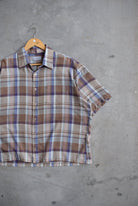 Wedgefield Brown Cropped Button Up — 2000s (L) - Retrospective Store