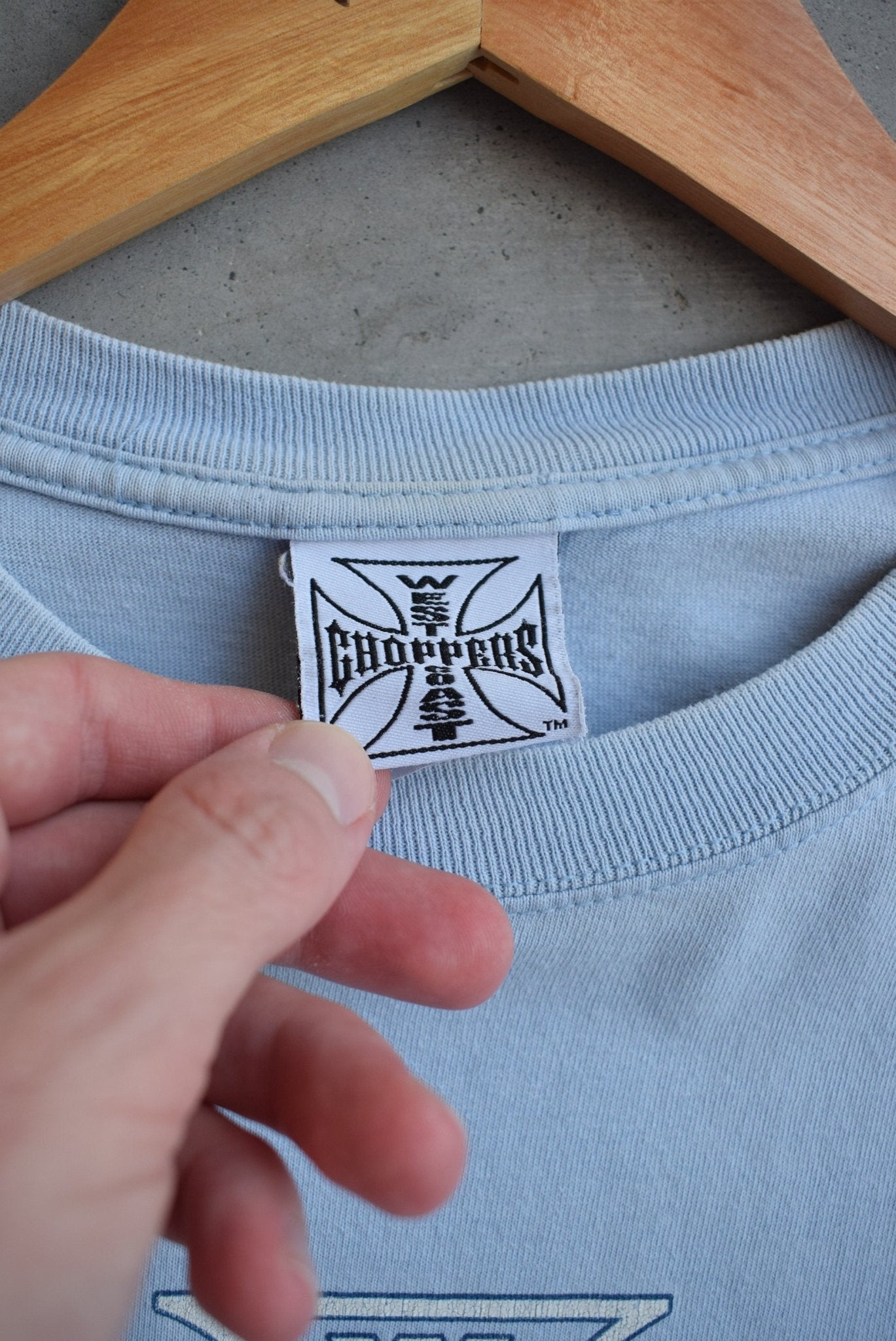 West Coast Choppers Blue Graphic Tee — 2000s (M) - Retrospective Store