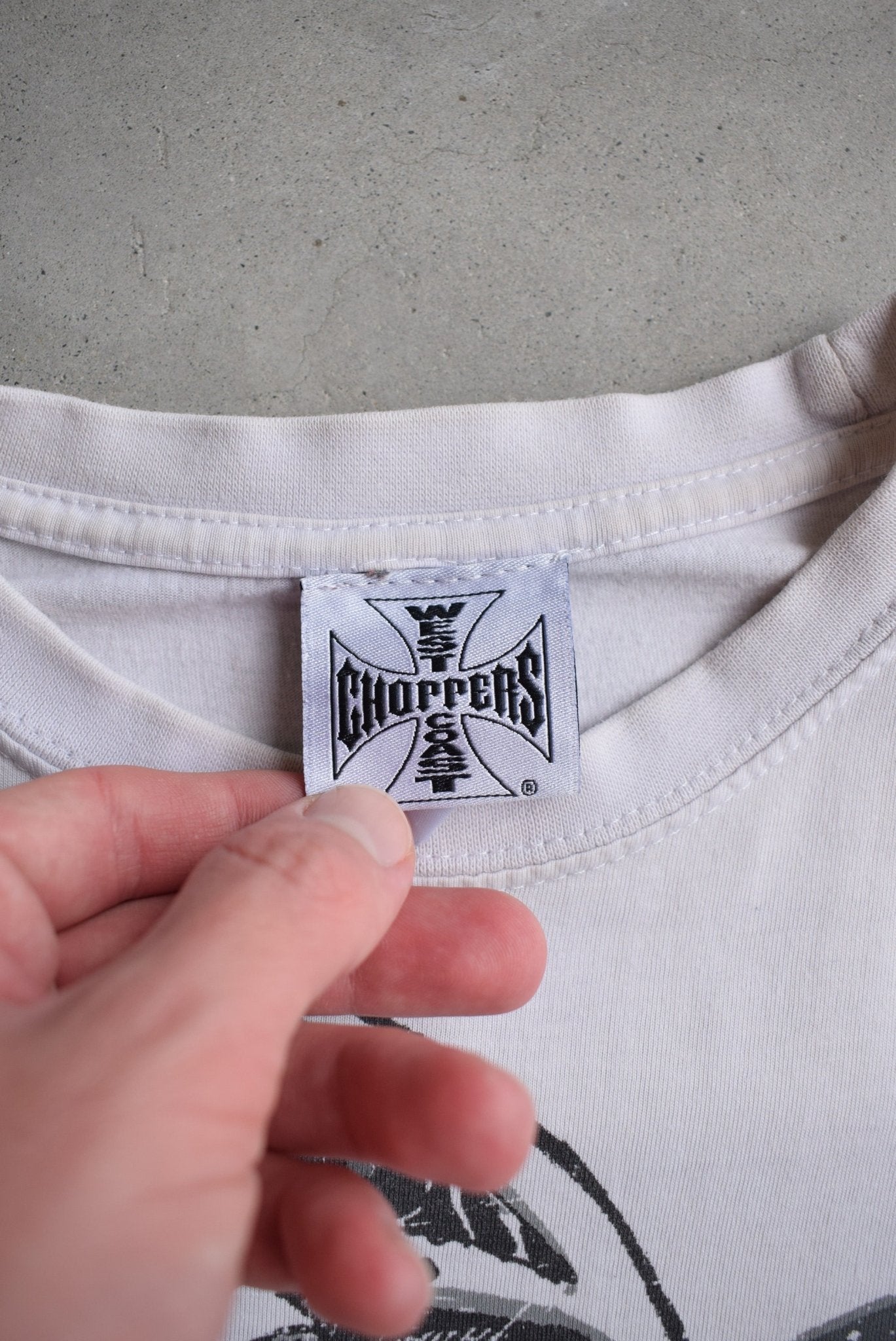 West Coast Choppers White Graphic Tee — 2000s (S/M) - Retrospective Store