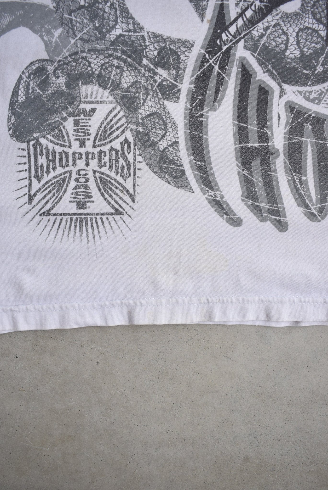 West Coast Choppers White Graphic Tee — 2000s (S/M) - Retrospective Store
