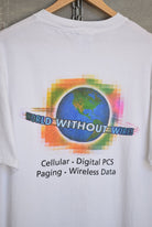 Word Without Wires Graphic Tee — 2000s (L) - Retrospective Store