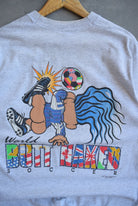 World Butt Naked Soccer Grey Graphic Tee — 1993 (M) - Retrospective Store