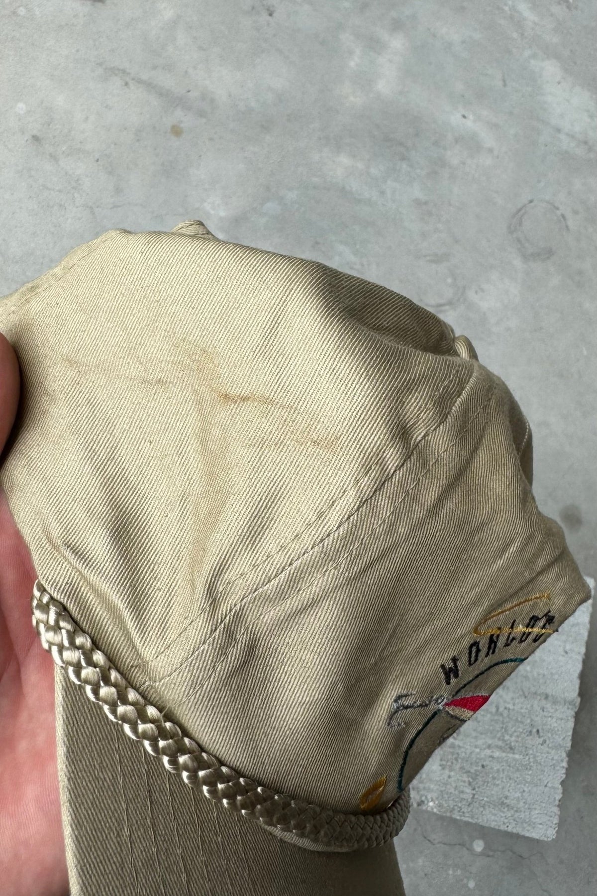 World's Greatest Dad Tan Embroidered Hat — 1990s - Retrospective Store