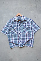 Wrangler Blue Cropped Button Up — 2000s (M) - Retrospective Store