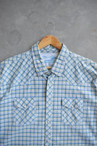 Wrangler Blue & Yellow Cropped Button Up — 2000s (XL/XXL) - Retrospective Store