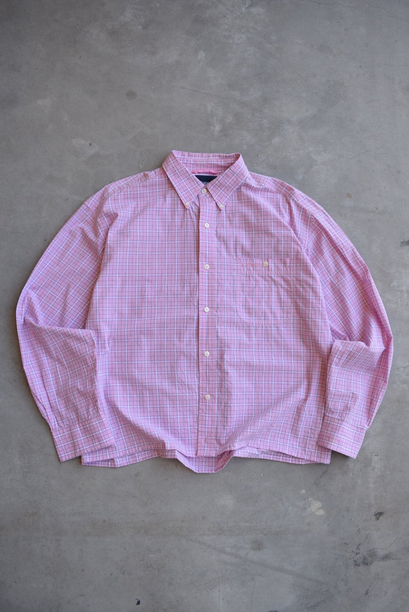 Wrangler Cropped Long Sleeve Button Up — 2000s (L) - Retrospective Store