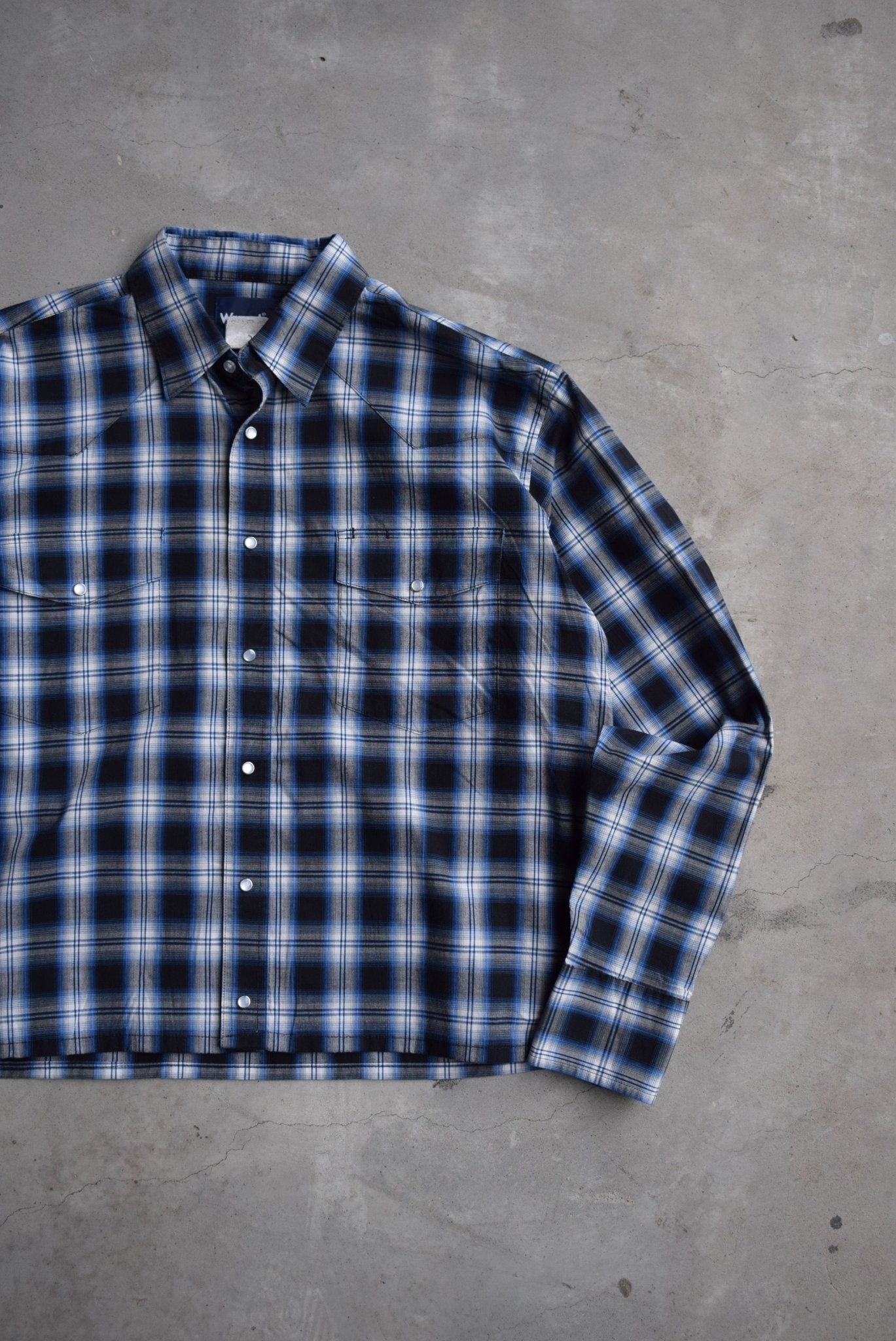 Wrangler Cropped Long Sleeve Button Up — 2000s (M) - Retrospective Store