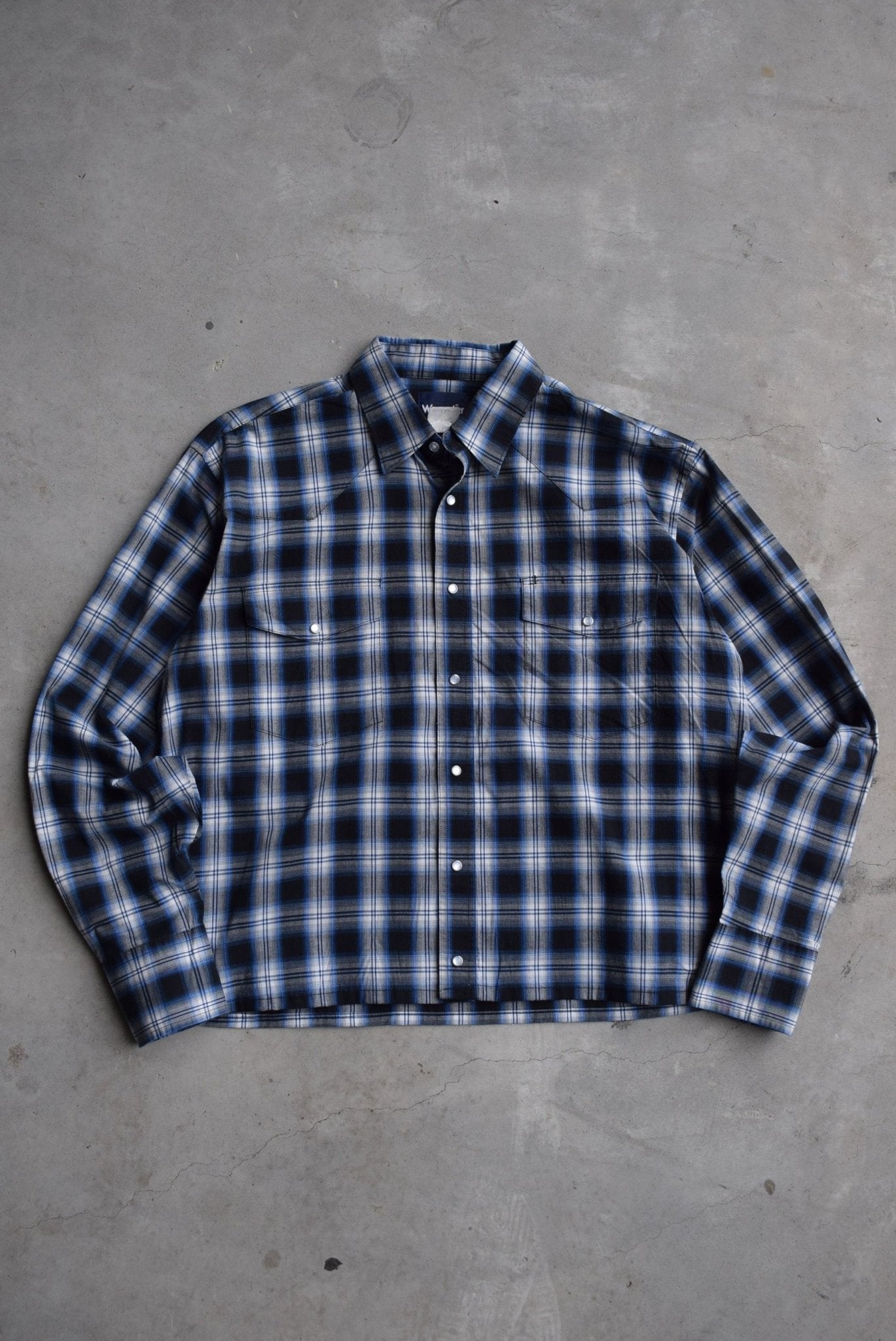 Wrangler Cropped Long Sleeve Button Up — 2000s (M) - Retrospective Store