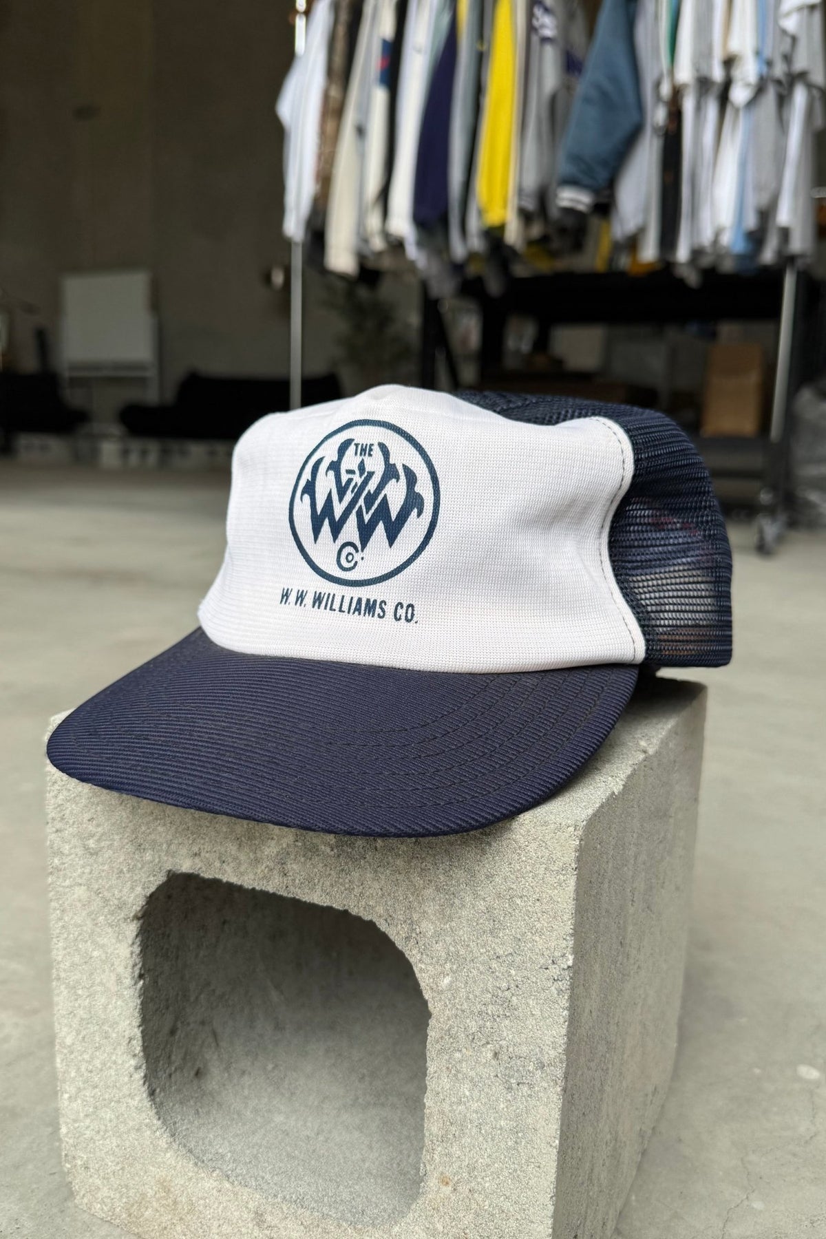 W.W. Williams Co. Navy & White Hat — 1990s - Retrospective Store