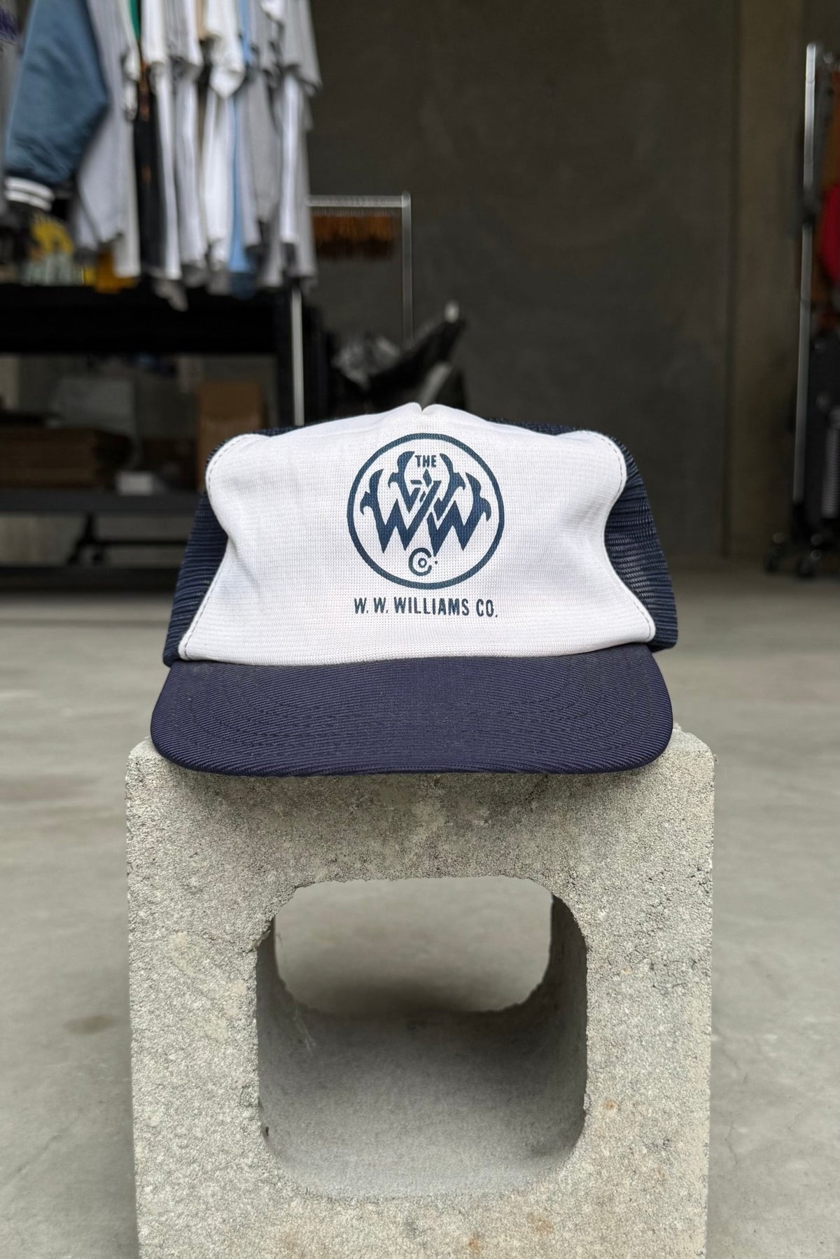 W.W. Williams Co. Navy & White Hat — 1990s - Retrospective Store