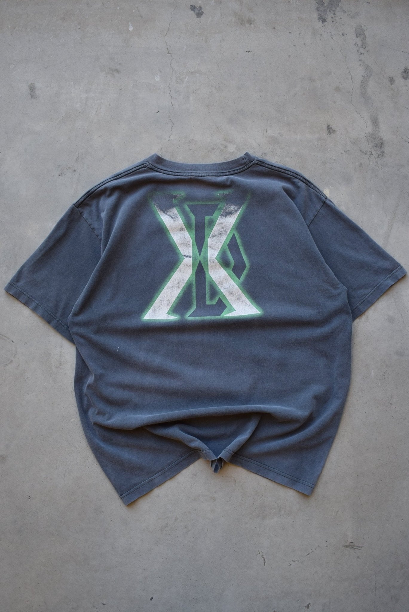WWF Degeneration-X Faded-Black Graphic Tee — 1998 (L/XL) - Retrospective Store