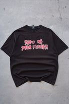WWF Jerry Lawler 'Show Me Your Puppies!' Black Graphic Tee — 1995 (XL) - Retrospective Store