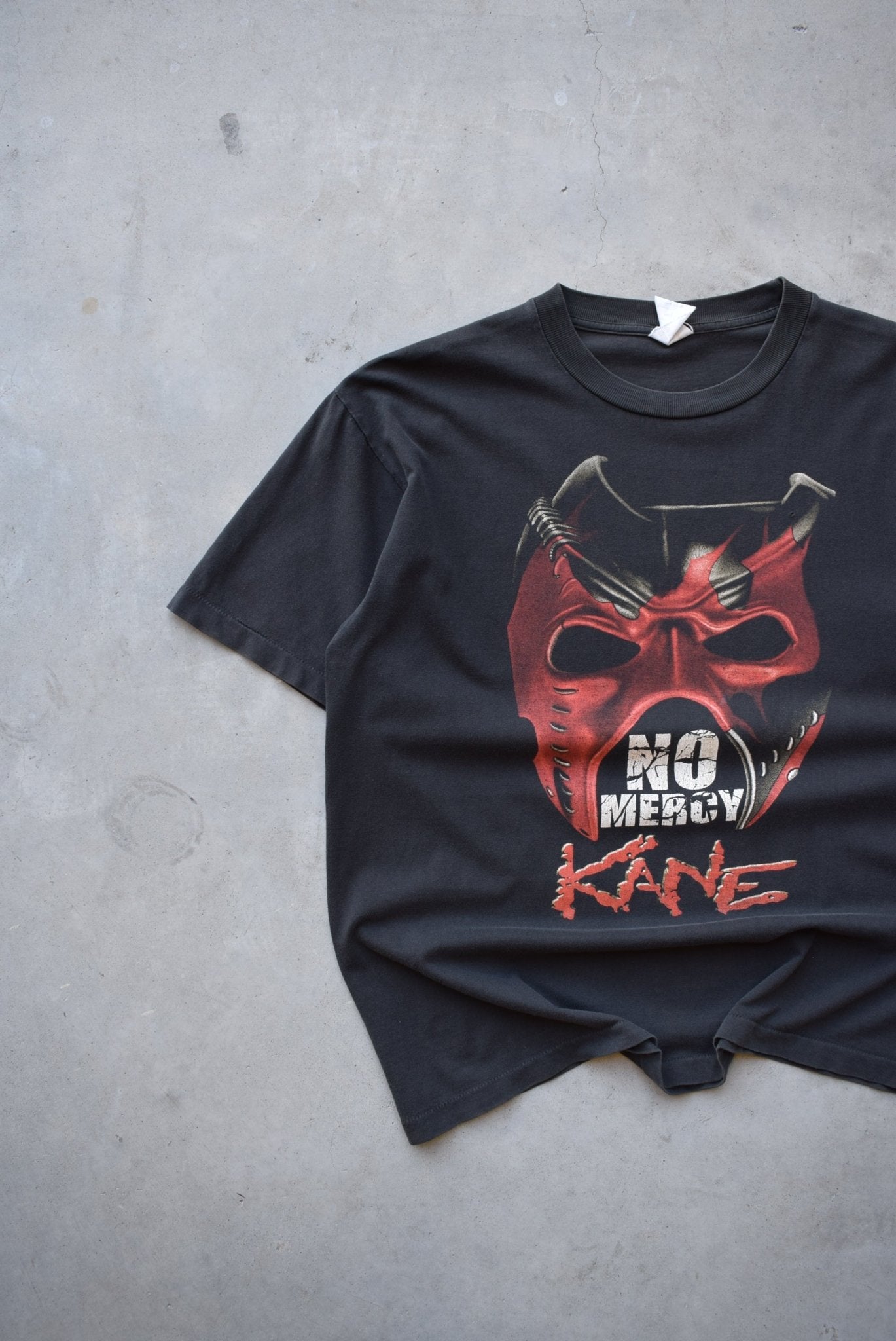 WWF Kane 'No Mercy' Black Graphic Tee — 1990s (M/L) - Retrospective Store