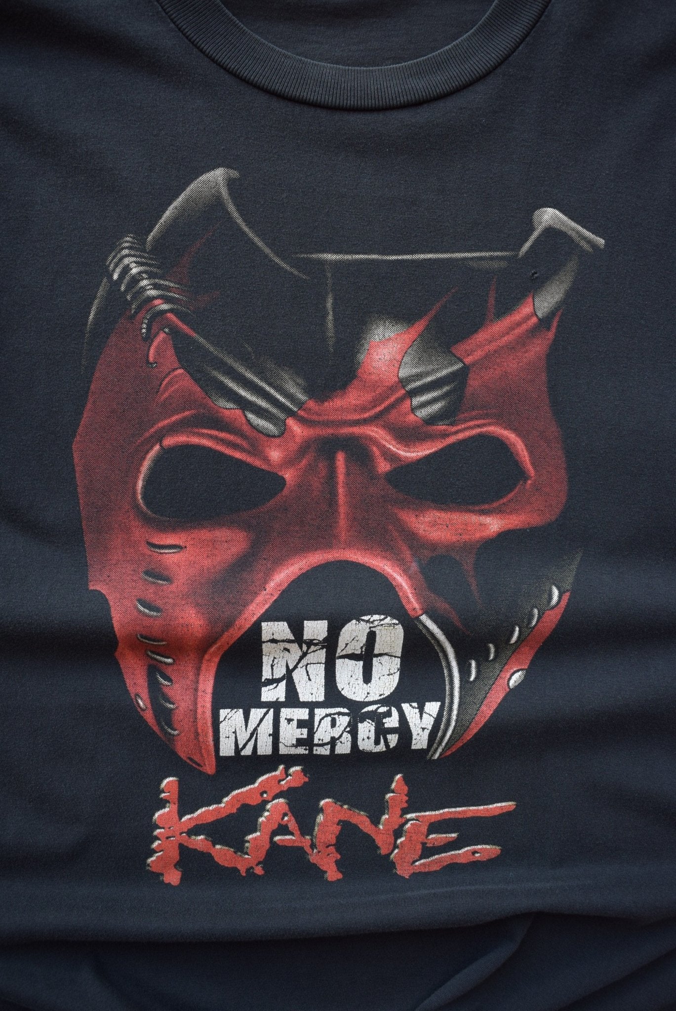 WWF Kane 'No Mercy' Black Graphic Tee — 1990s (M/L) - Retrospective Store