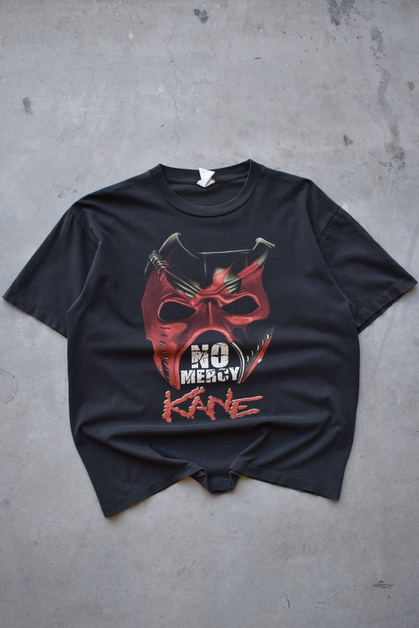 WWF Kane 'No Mercy' Black Graphic Tee — 1990s (M/L) - Retrospective Store