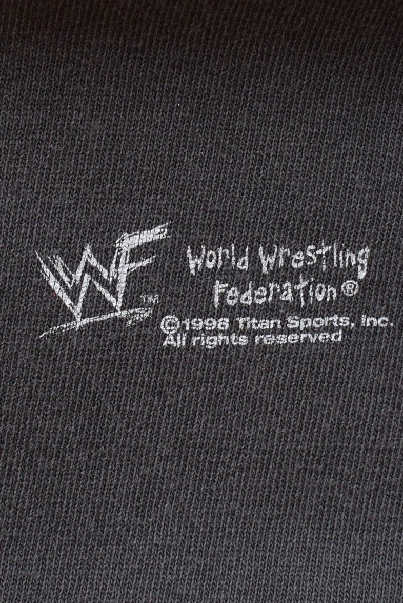 WWF Stone Cold Steve Austin Faded-Black Graphic Tee — 1996 (L) - Retrospective Store
