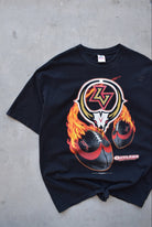 XFL Las Vegas Outlaws Black Graphic Tee — 2001 (XL) - Retrospective Store