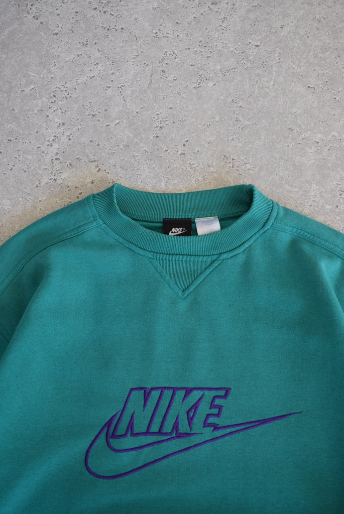 *RARE* Vintage 90s Nike Embroidered Spellout Sweater (S/M) - Retrospective Store