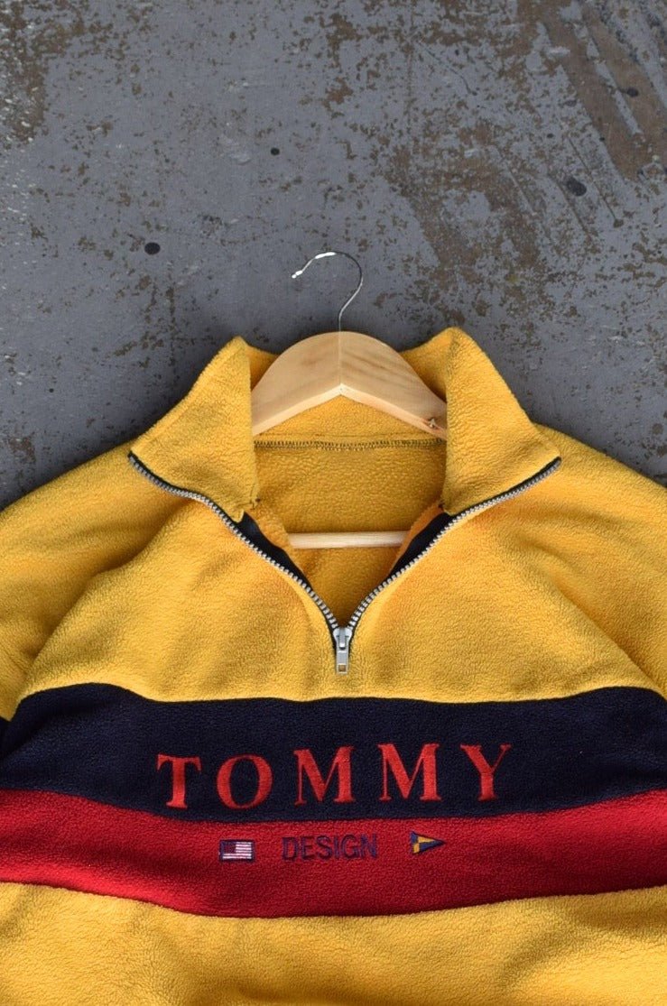 *Rare* Vintage Tommy Hilfiger Design Embroidered Quarter Zip Fleece (XL) - Retrospective Store