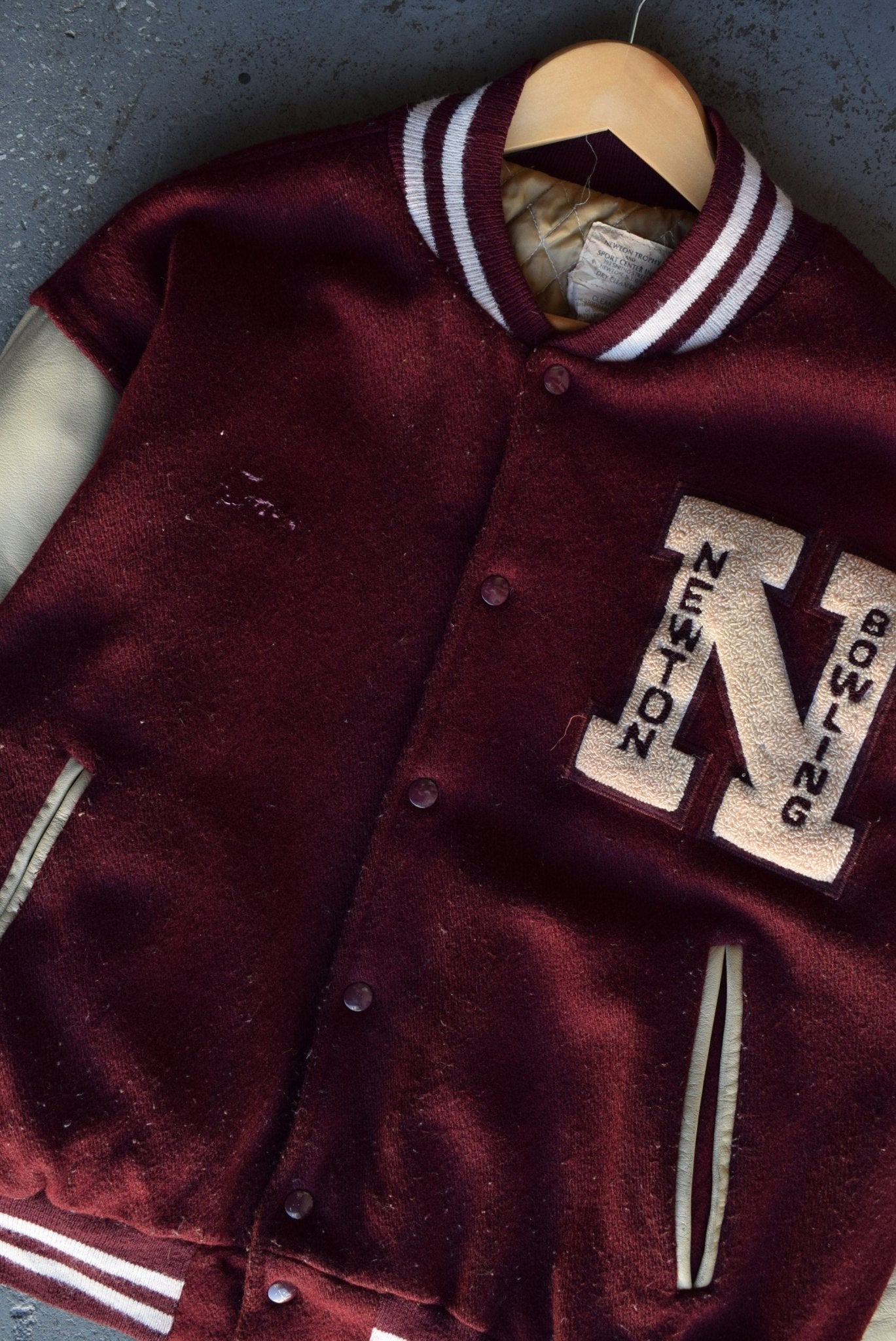 Vintage 1991 Newton Bowling Varsity Jacket (L) - Retrospective Store