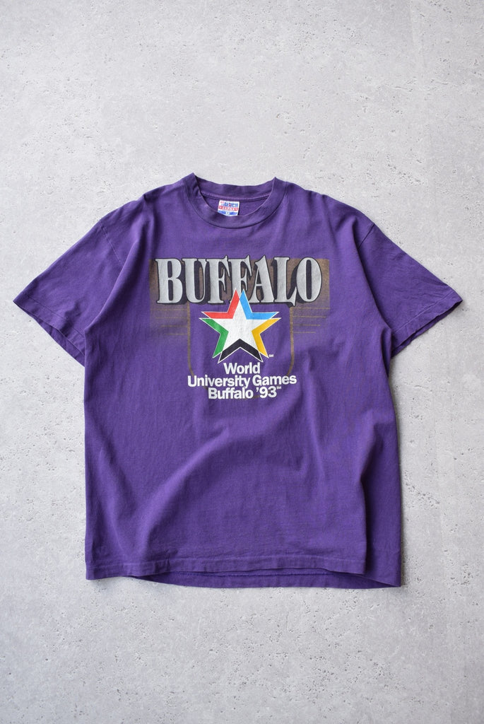 Vintage 1993 World University Games Buffalo Tee (L/XL) - Retrospective Store