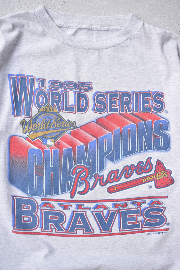 Vintage 1995 MLB Atlanta Braves World Series Champions Tee (L) - Retrospective Store