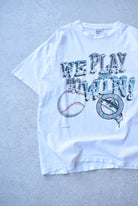 Vintage 1995 MLB Florida Marlins 'We Play To Win' Tee (L/XL) - Retrospective Store