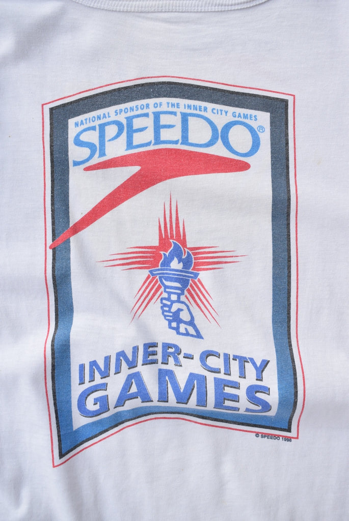 Vintage 1996 Speedo Inner-City Games Tee (XL) - Retrospective Store