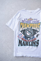 Vintage 1997 MLB Florida Marlins National League Champions Tee (M) - Retrospective Store