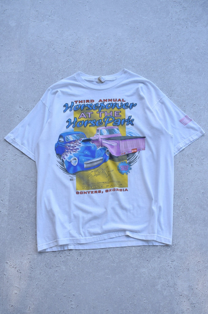 Vintage 1999 NASCAR Horsepower At The Horse Park Tee (L) - Retrospective Store