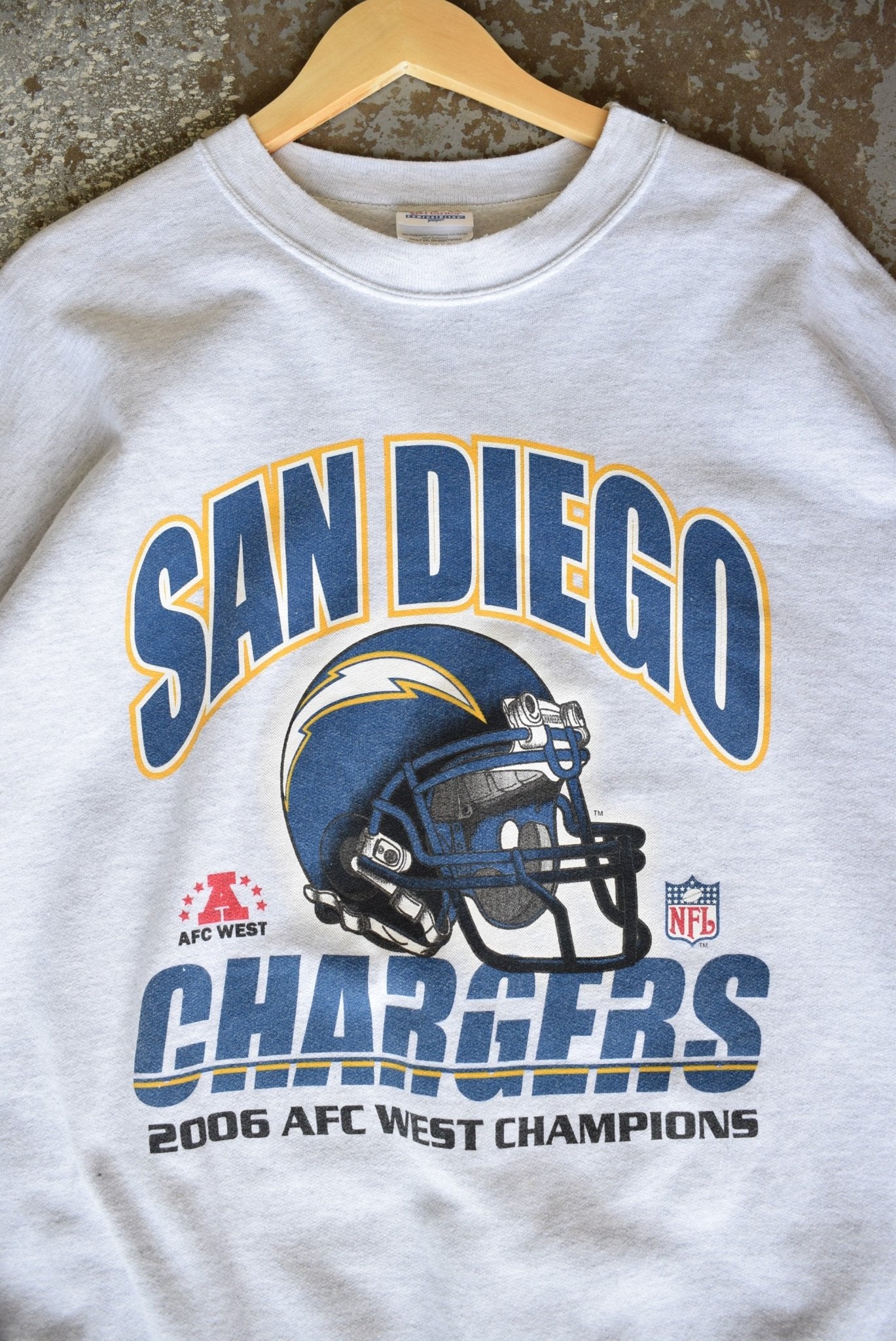 Vintage 2006 NFL San Diego Chargers AFC Champions Crewneck (XXL) - Retrospective Store