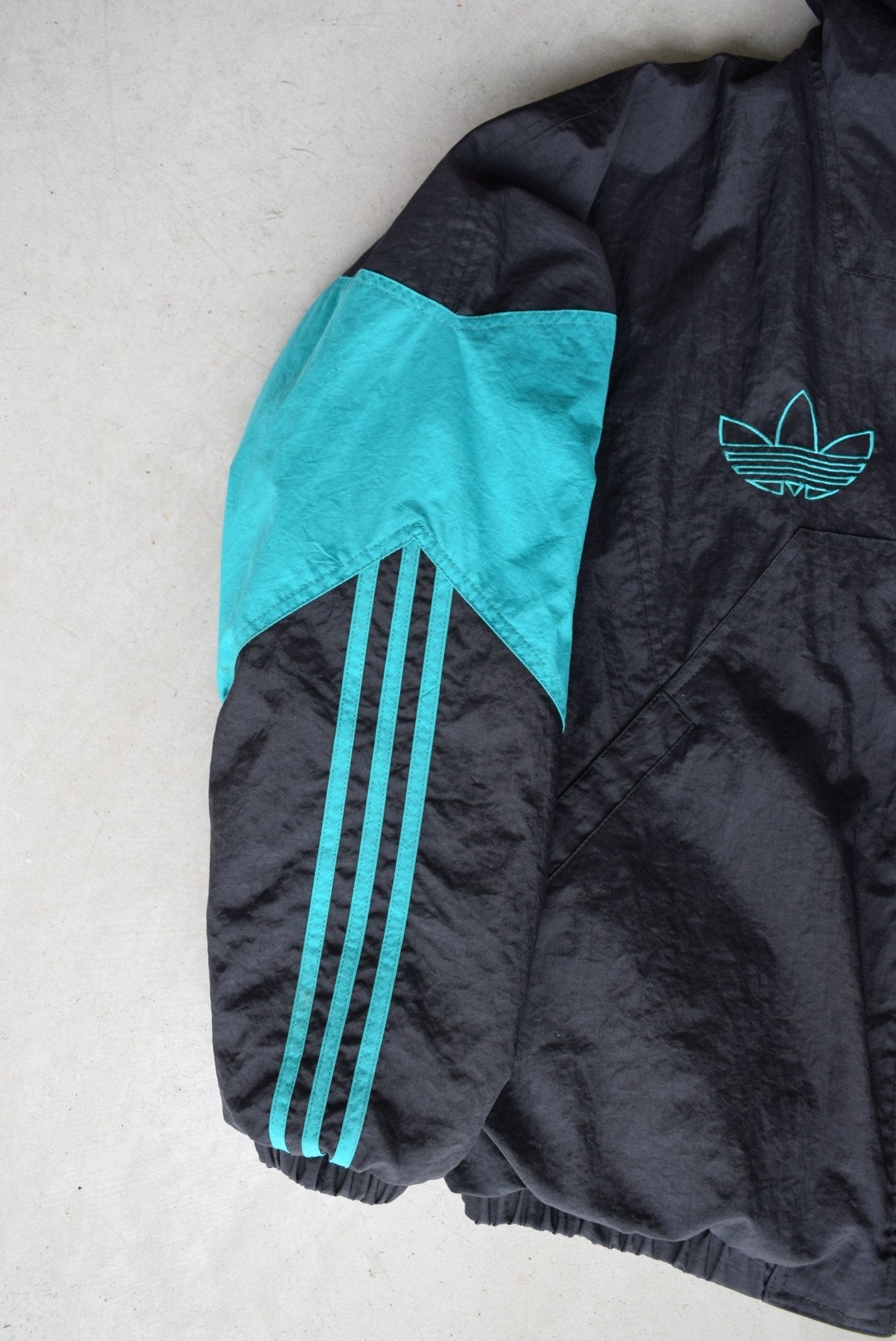 Turquoise adidas shop windbreaker