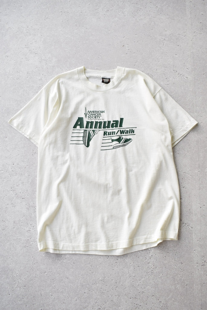 Vintage 80s American Cancer Society Annual Run Tee (XL) - Retrospective Store