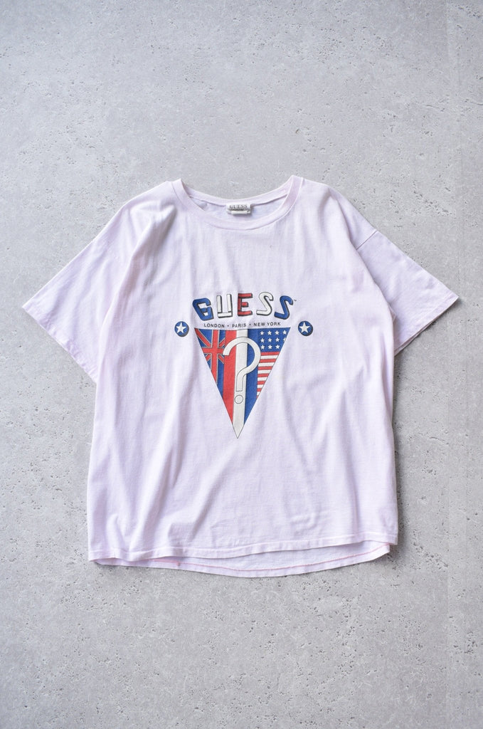 Vintage 80s Guess London Paris New York Tee (M) - Retrospective Store