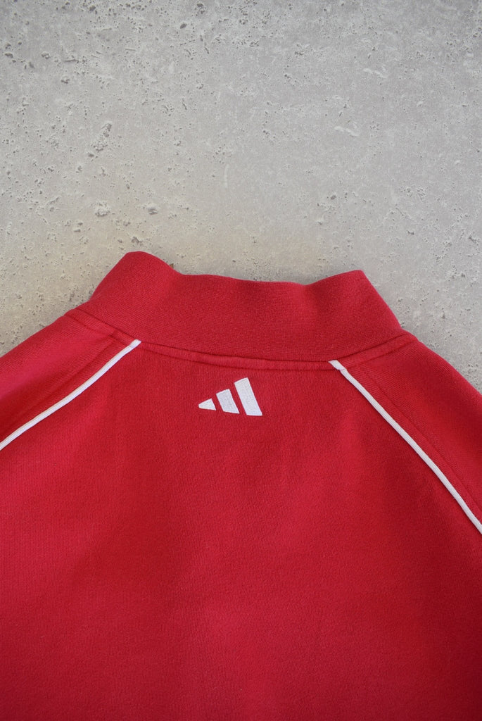 Vintage 90s Adidas Classic Logo 1/4 Zip Sweater (XL) - Retrospective Store