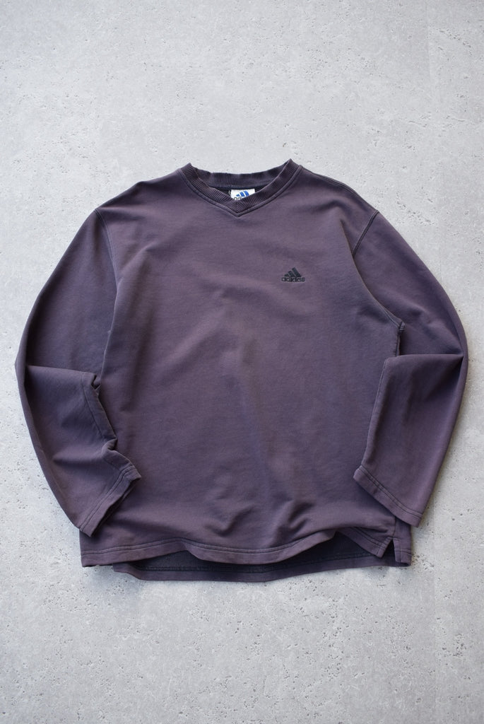 Vintage 90s Adidas Classic Logo Embroidered Sweater (L) - Retrospective Store
