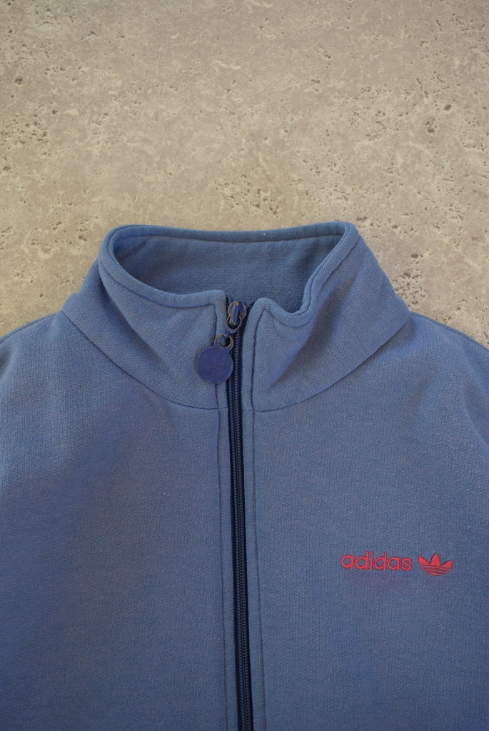 Vintage 90s Adidas Embroidered Fill Zip Sweater (S) - Retrospective Store