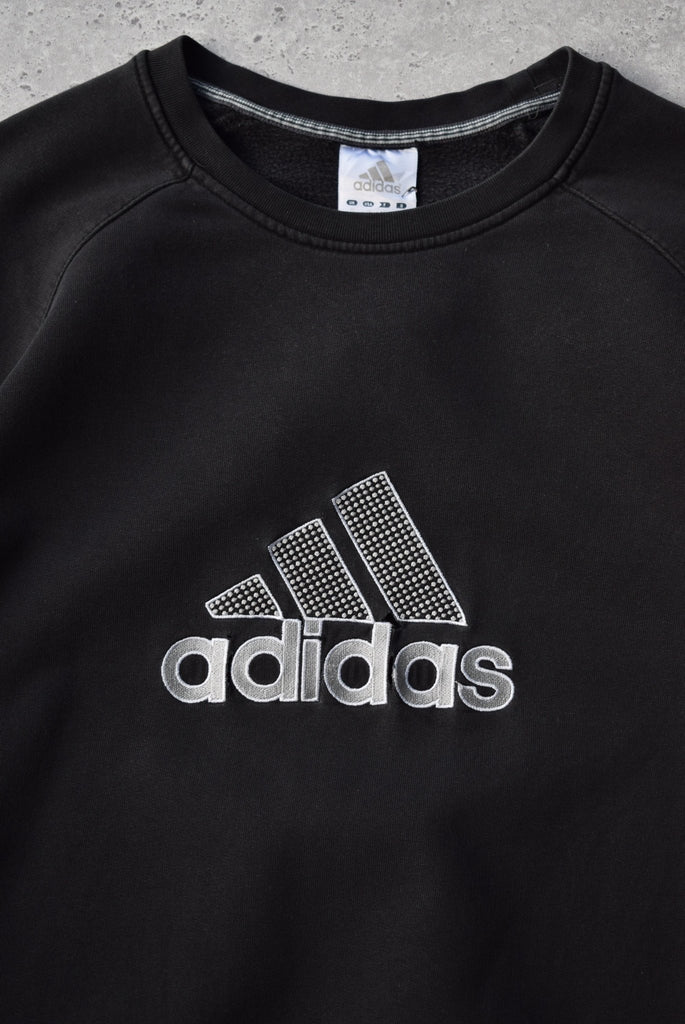 Vintage 90s Adidas Embroidered Spellout Sweater (XL) - Retrospective Store
