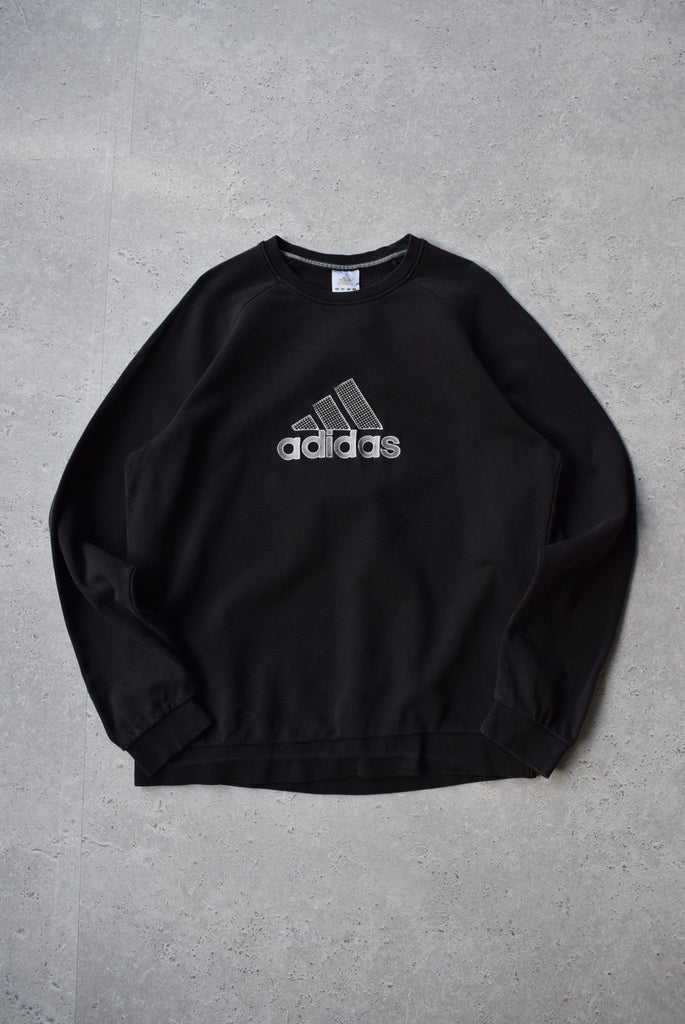 Vintage 90s Adidas Embroidered Spellout Sweater (XL) - Retrospective Store
