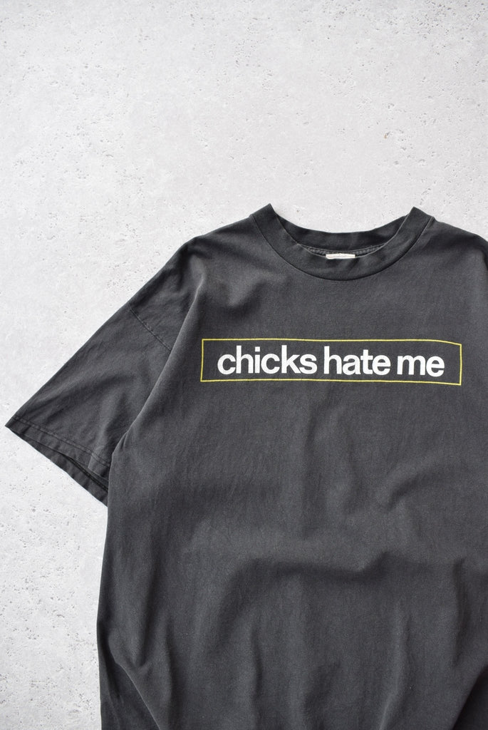 Vintage 90s Chicks Hate Me Tee (XL) - Retrospective Store
