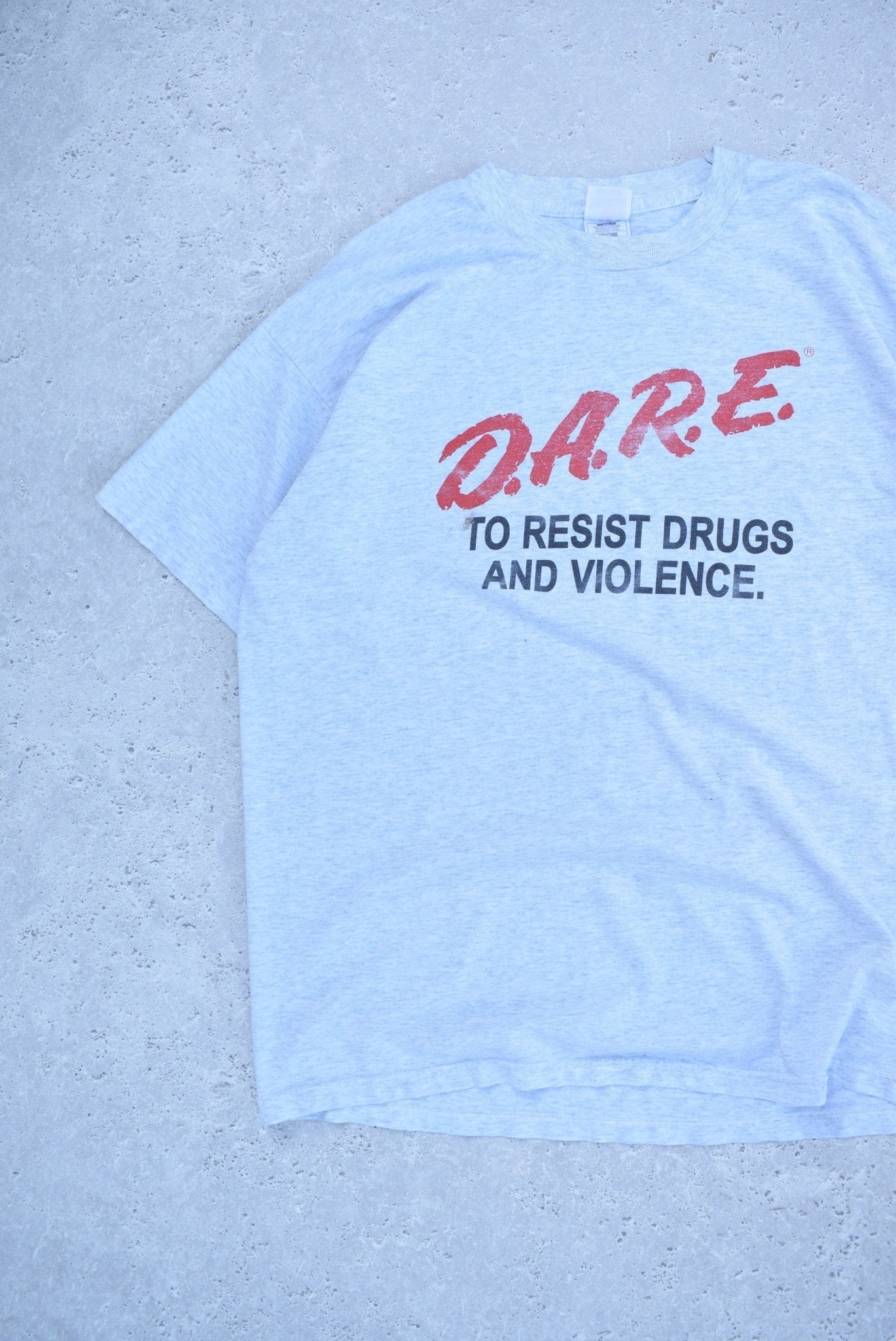 Vintage 90s D.A.R.E Drugs & Violence Tee (L/XL) - Retrospective Store