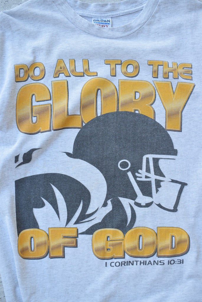 Vintage 90s 'Do All To The Glory Of God' Tee (L) - Retrospective Store