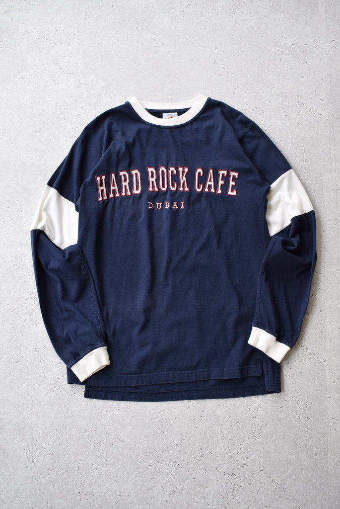 Vintage 90s Hard Rock Cafe Dubai Embroidered Long Sleeve Tee (M) - Retrospective Store