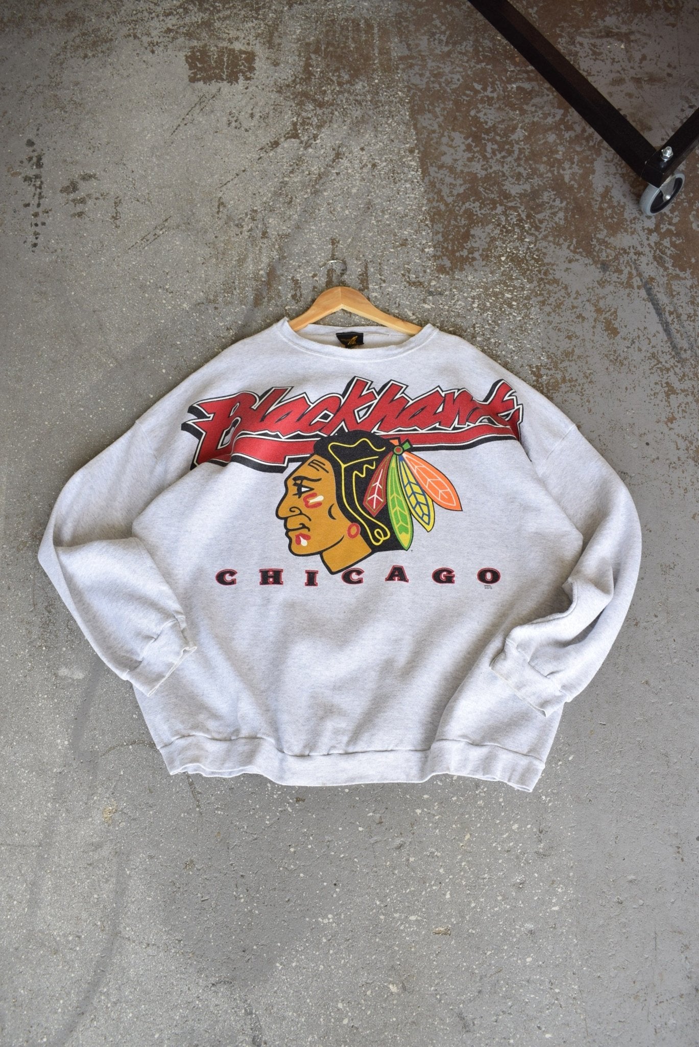 Vintage 90s NHL Chicago Blackhawks Crewneck (3XL) - Retrospective Store