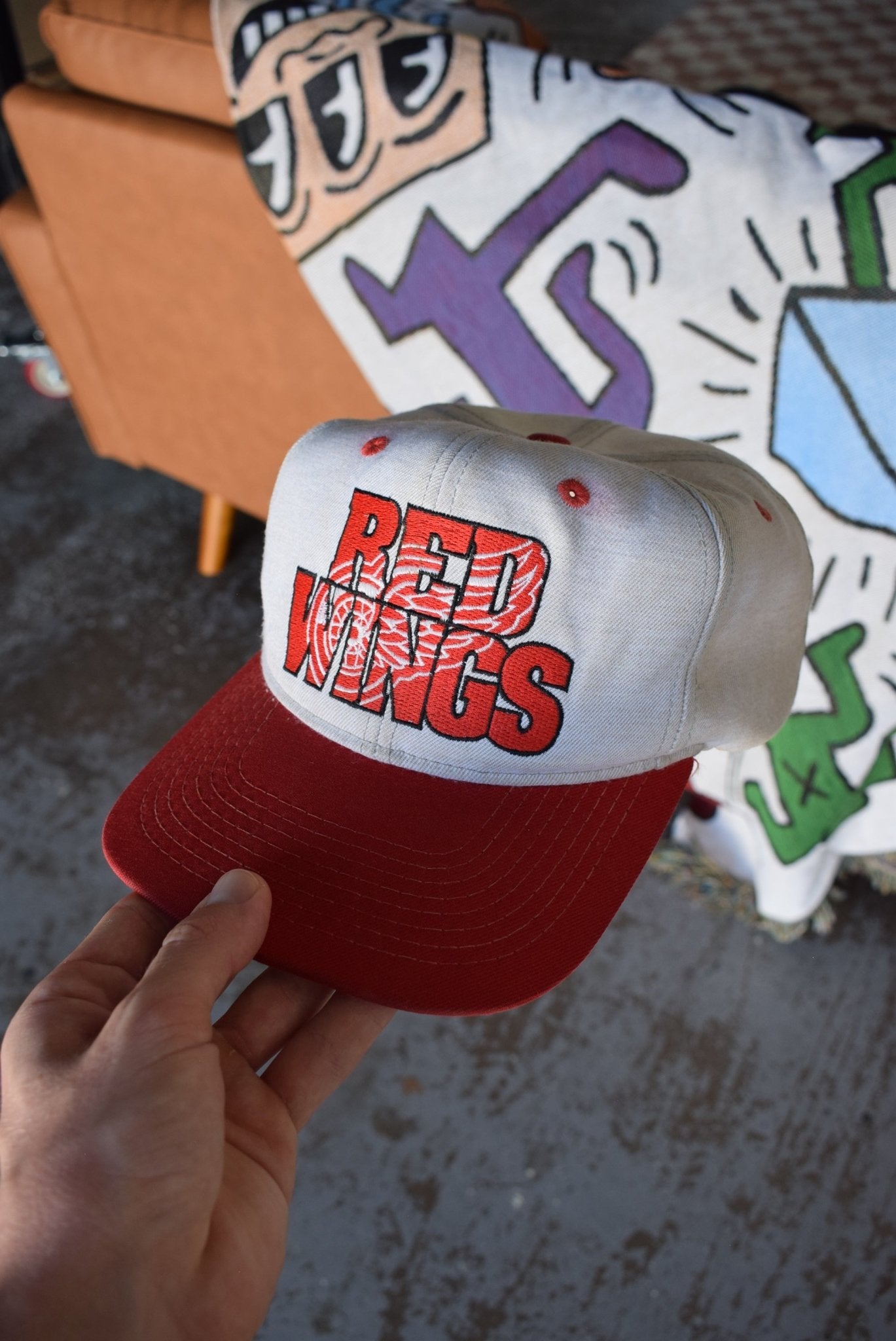 Vintage 90s NHL Detroit Red Wings Hat - Retrospective Store