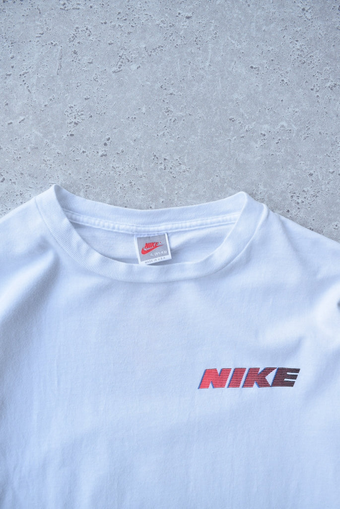 Vintage 90s Nike Spellout Long Sleeve Tee (L) - Retrospective Store