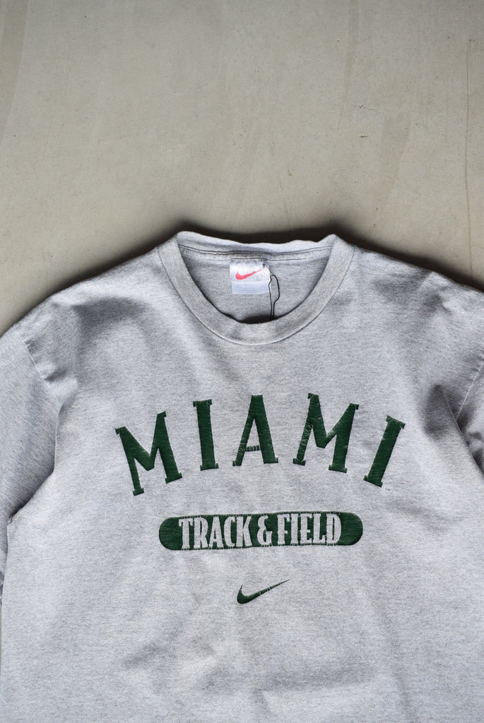 Vintage 90s Nike x Miami Track & Field Tee (L) - Retrospective Store