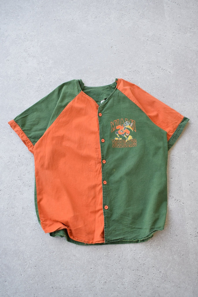 Vintage 90s University of Miami Hurricanes Varsity Shirt (L) - Retrospective Store