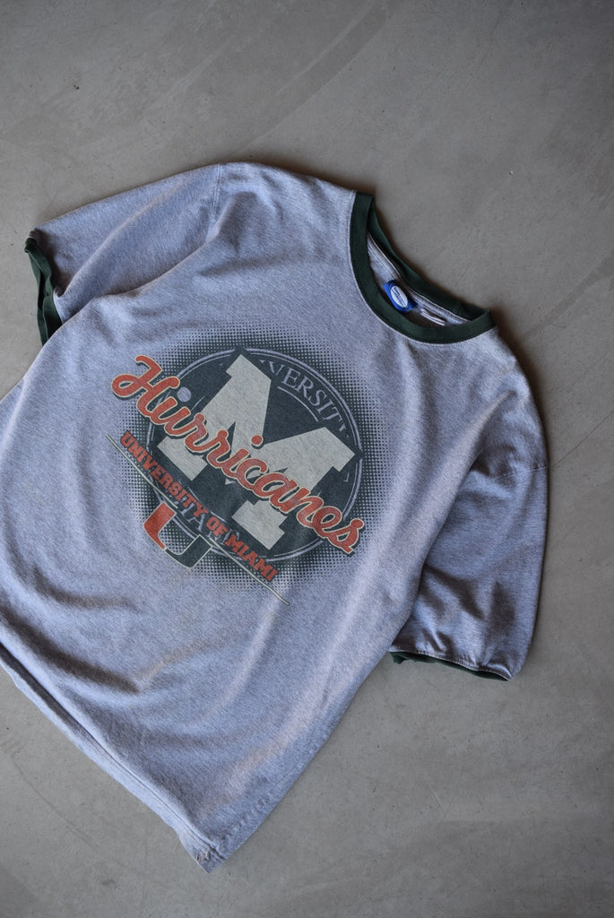 Vintage 90s University of Miami Tee (M/L) - Retrospective Store